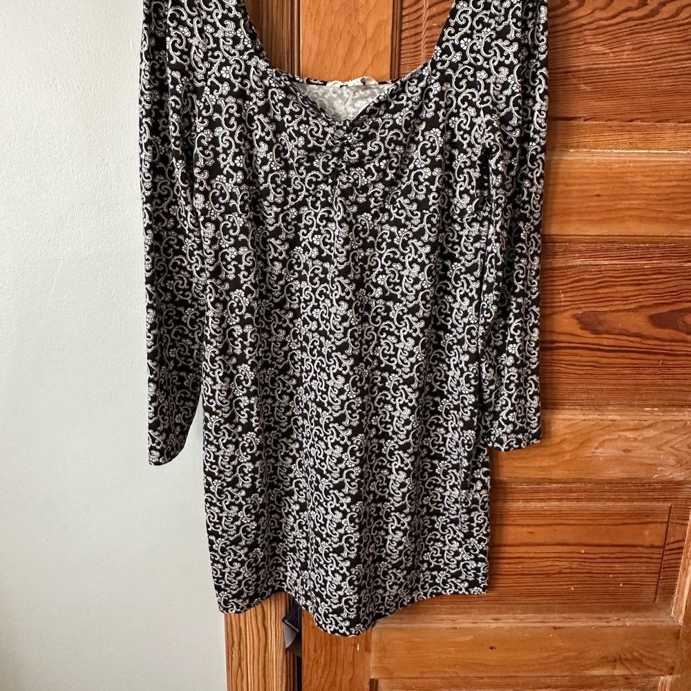 Black and White Patterned Dress